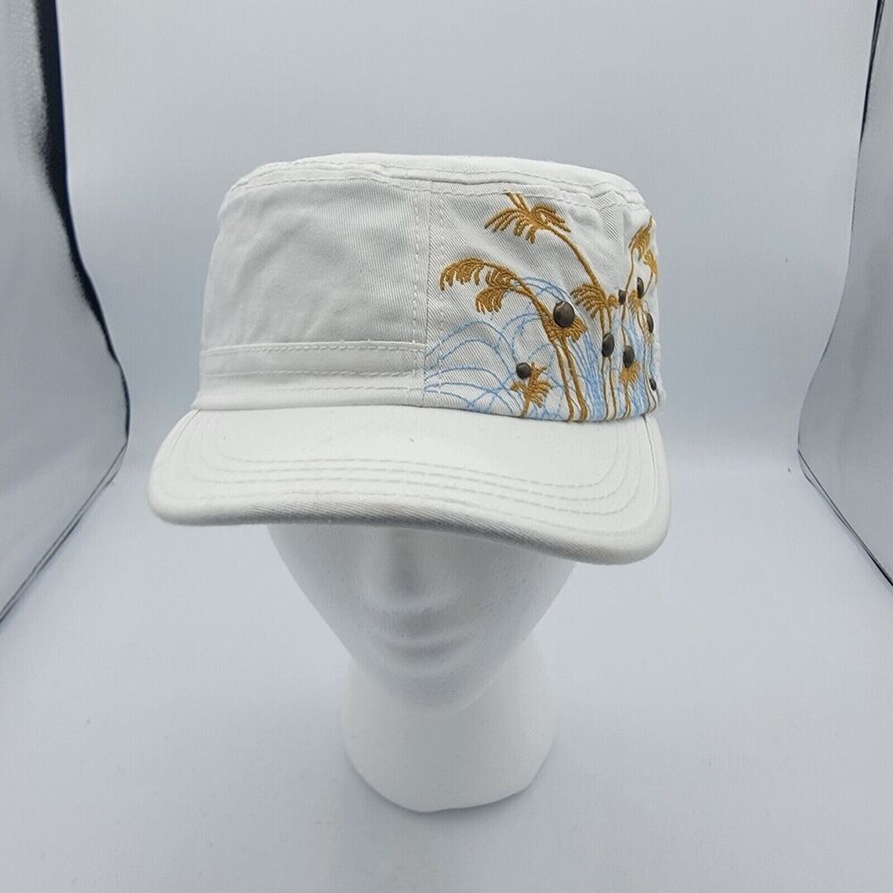 New Women's Hat, Cap One Size Fits Most, Fitted, White Comfy, Trees